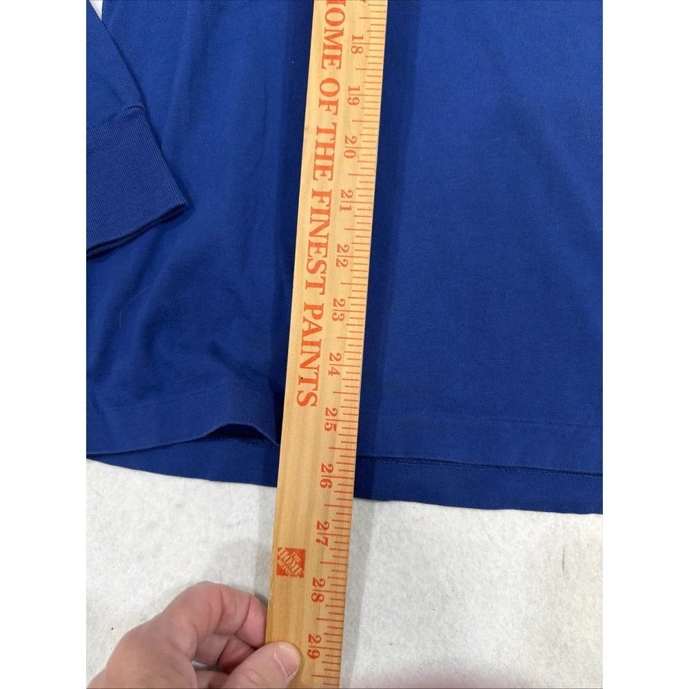 Polo Ralph Lauren Mens‎ Med Blue Long Sleeve Pocket T Shirt Crew Neck Cotton